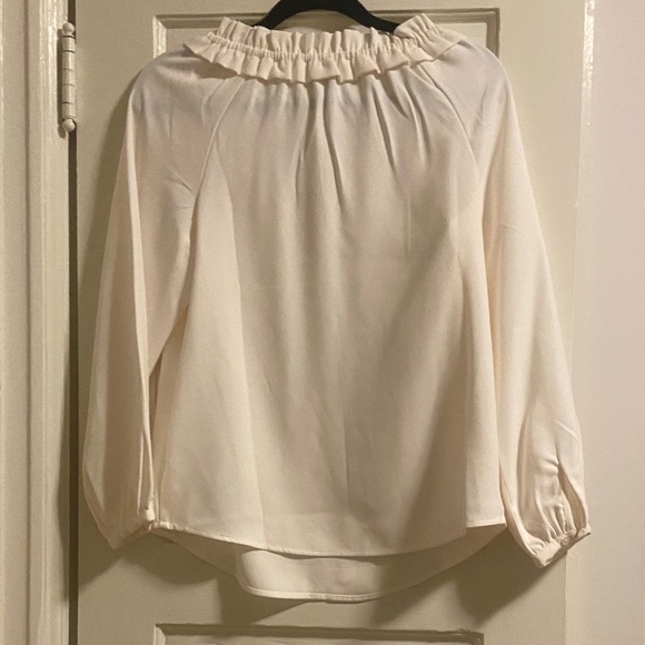 JCREW Cream Ruffle Blouse - Picture 7 of 7